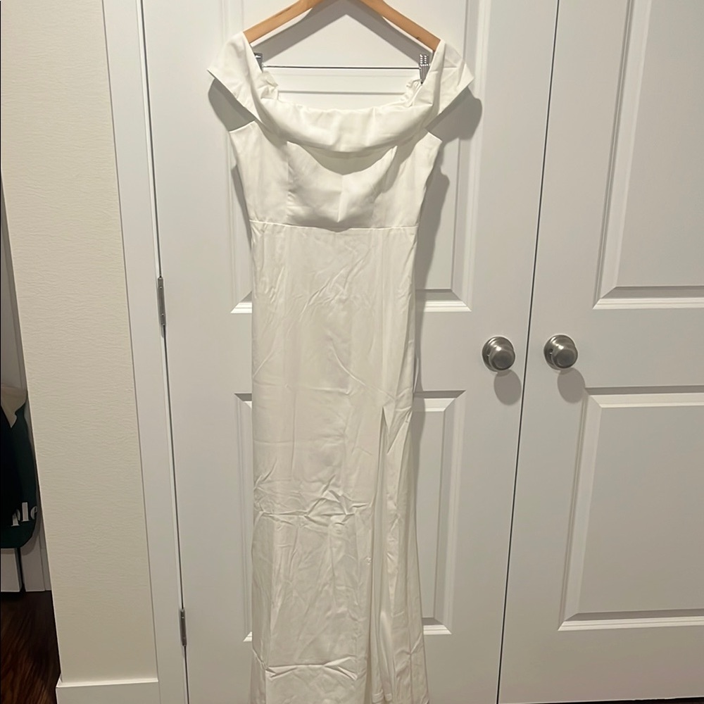 Elegant White Off-Shoulder Dress